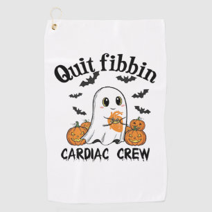 Cardiac Crew Funny Boo-Ghost Pumpkin Golf Towel