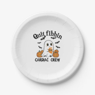 Cardiac Crew Funny Boo-Ghost Pumpkin Paper Plate