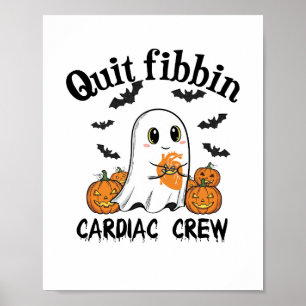 Cardiac Crew Funny Boo-Ghost Pumpkin Poster