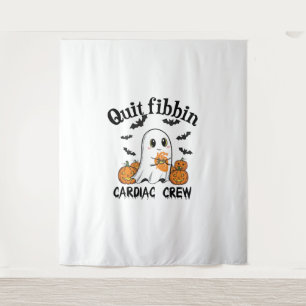 Cardiac Crew Funny Boo-Ghost Pumpkin Tapestry
