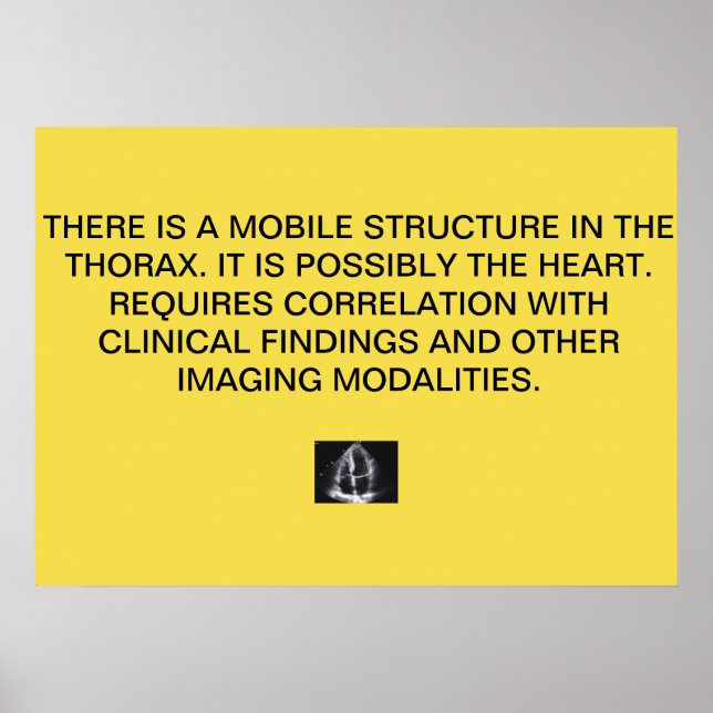 Cardiac Echo Report Poster (Front)