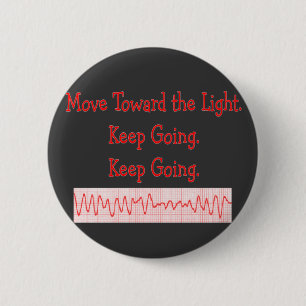 Cardiac/ER Nurse Funny V-Fib Rhythm Strip 6 Cm Round Badge