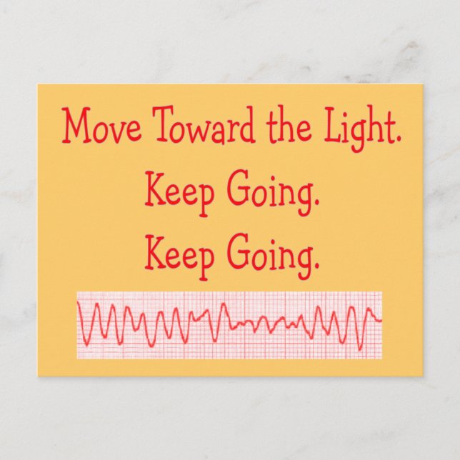 Cardiac/ER Nurse  Funny V-Fib Rhythm Strip Postcard (Front)