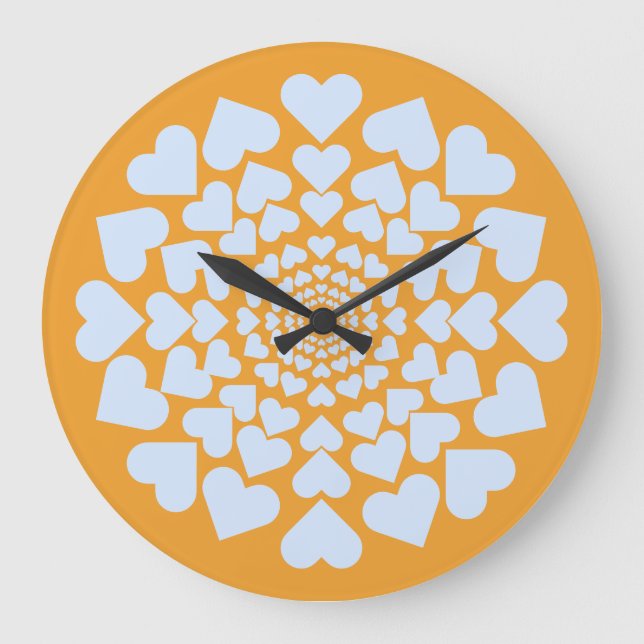cardiac Heart Sun Large Clock (Front)