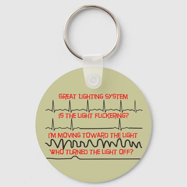 Cardiac Lighting System --Cardiac Nurse Gifts Key Ring (Front)