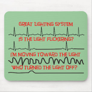 Cardiac Lighting System --Cardiac Nurse Gifts Mouse Mat