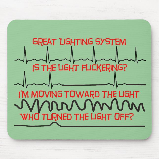 Cardiac Lighting System --Cardiac Nurse Gifts Mouse Mat (Front)