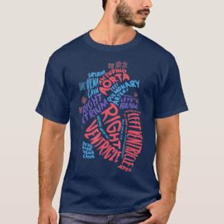 Cardiac Nurse  Anatomical Heart Cardiology Gift T-Shirt