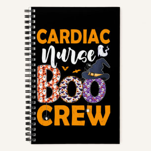 Cardiac Nurse Boo Crew Spooky Boo Ghost Halloween Notebook