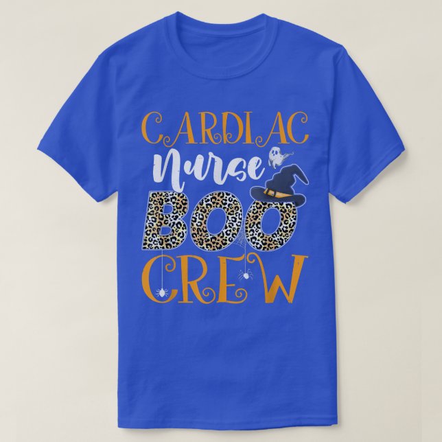 Cardiac Nurse Boo Crew Spooky Halloween Boo Ghost  T-Shirt (Design Front)