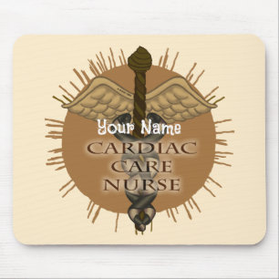 Cardiac Nurse Caduceus mousepad