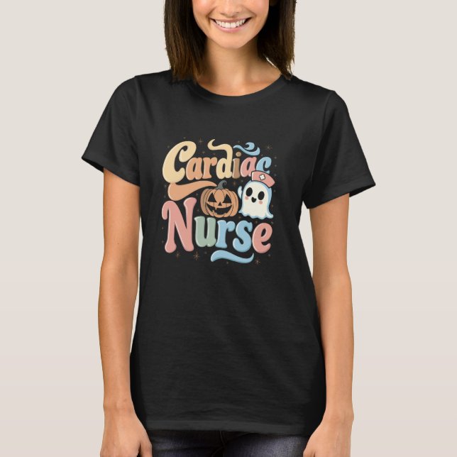 Cardiac Nurse Cardiology Heart Care T-Shirt (Front)