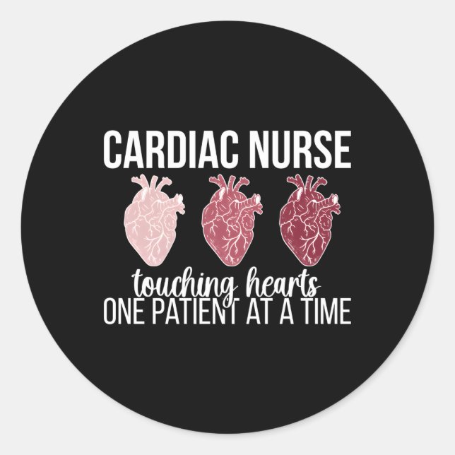 Cardiac Nurse Cardiology Nurse Cardiac Nursing Classic Round Sticker (Front)