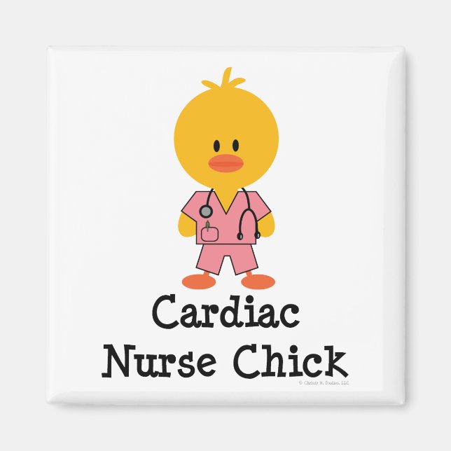Cardiac Nurse Chick Magnet (Front)