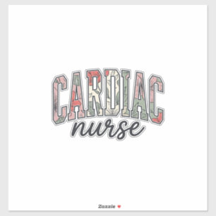Cardiac Nurse Floral Varsity Lettering Design_1