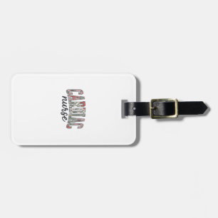 Cardiac Nurse Floral Varsity Lettering Design_1 Luggage Tag