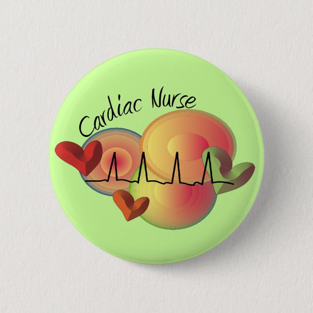 Cardiac Nurse Gifts 6 Cm Round Badge (Front)