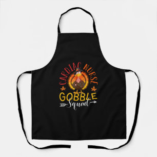 Cardiac Nurse Gobble Squad Nurse Thanksgiving Turk Apron