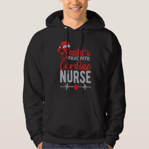 Cardiac Nurse Heart Beat, Christmas Santa Nurse He Hoodie