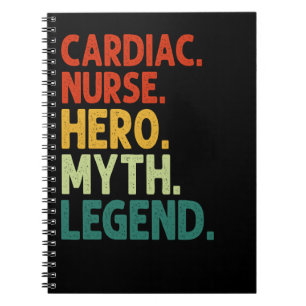 Cardiac Nurse Hero Myth Legend Vintage Cardiac Nur Notebook