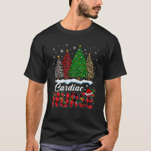 Cardiac Nurse Leopard Print Christmas Tree Buffalo T-Shirt