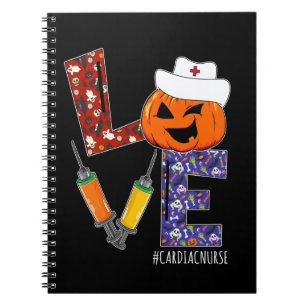 Cardiac Nurse Love Nurse Life Halloween Pumpkin Co Notebook
