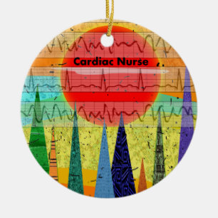 Cardiac Nurse Magical Forest Ceramic Tree Decoration
