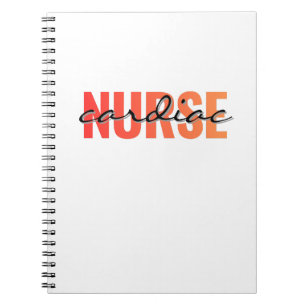 Cardiac Nurse Modern Typography Notebook