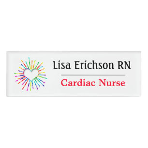 Cardiac Nurse Name Tag Personalised