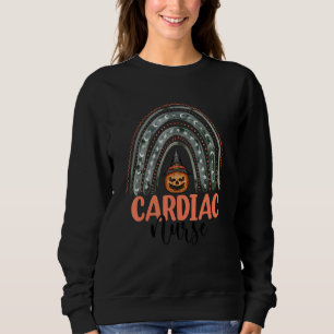 Cardiac Nurse Nursing Scary Halloween Rainbow Pump Sweatshirt