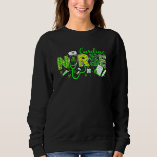 Cardiac Nurse St. Patricks Day Love Stethoscope Rn Sweatshirt