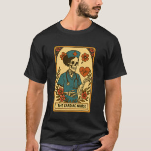 Cardiac Nurse Tarot Card Medical Student Skeleton T-Shirt
