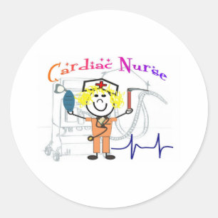Cardiac Nurse  Unique and Adorable Gifts Classic Round Sticker