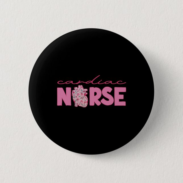 Cardiac Nurse Valentine’s Day Valentine Cardiology 6 Cm Round Badge (Front)