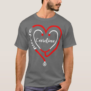 Cardiac Nurse Valentines Day Stethoscope Heart RN T-Shirt