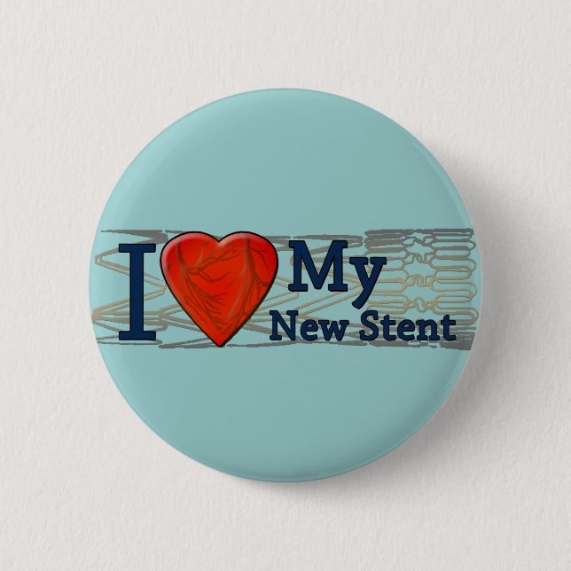 Cardiac Recovery Gifts | Stent T-shirts 6 Cm Round Badge (Front)