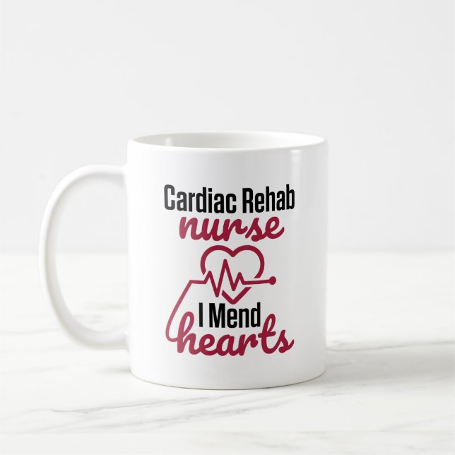 Cardiac Rehab Nurse Nursing I Mend Hearts Coffee Mug (Left)