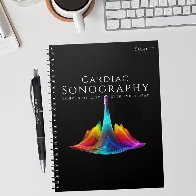 Cardiac Sonographer-Colourful Ultrasound Waves Notebook (Cardiac Sonographer-Colorful Ultrasound Waves Notebook)