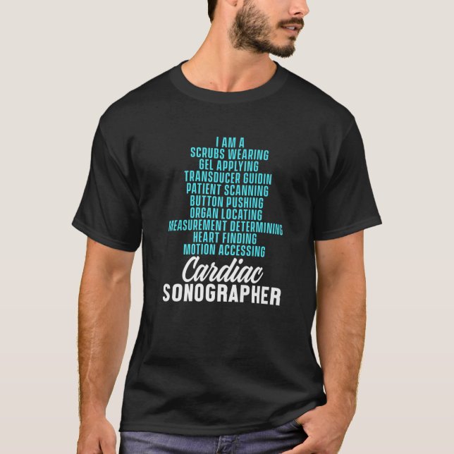 Cardiac Sonographer Echo Tech RDCS T-Shirt (Front)