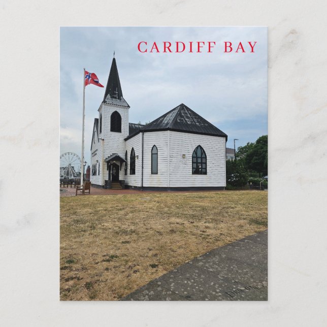 Cardiff Bay church view postcard (Front)