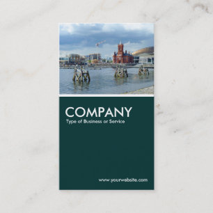 Cardiff Bay - Dark Green Business Card