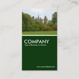 Cardiff Castle - Dark Green Business Card
