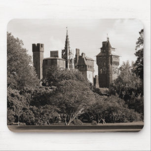 Cardiff Castle II - Sepia Mouse Mat