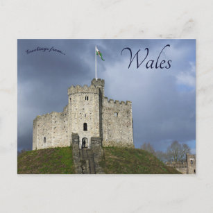 Cardiff Castle in Cardiff Wales Postcard