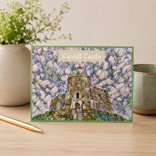 Cardiff Castle, Wales, UK Mosaic Effect Postcard