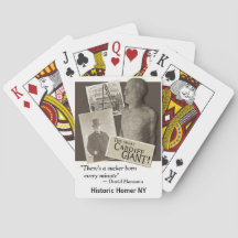 Cardiff Giant w/David Hannum Quote Playing Cards