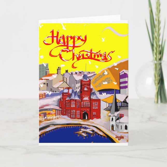 Cardiff Landmarks Christmas Card (Front)