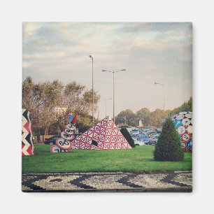 Cardiff Road Sign Roundabout Magnet