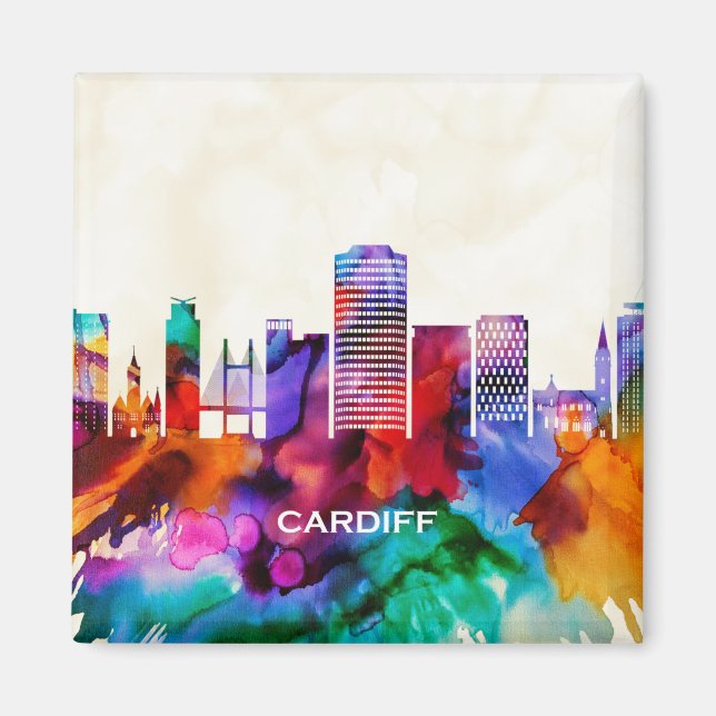 Cardiff Skyline Magnet (Front)