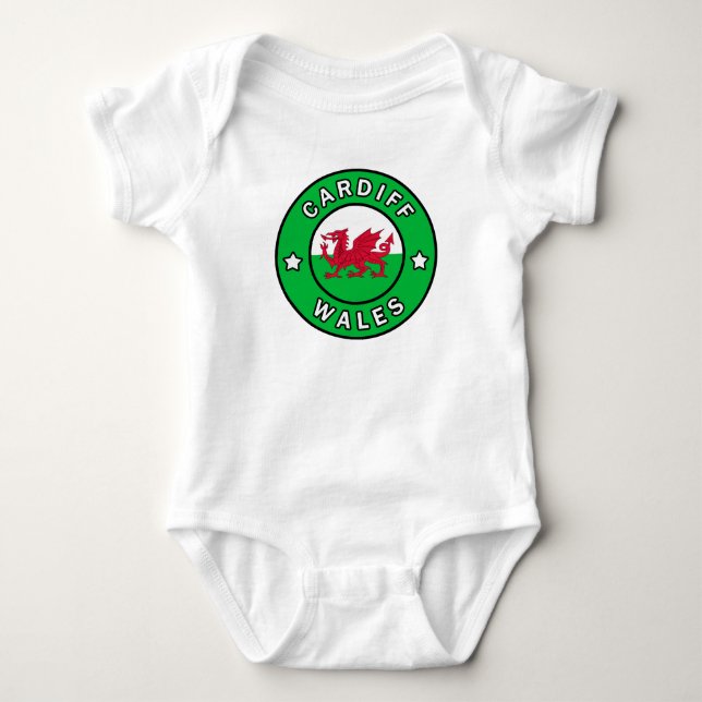 Cardiff Wales Baby Bodysuit (Front)